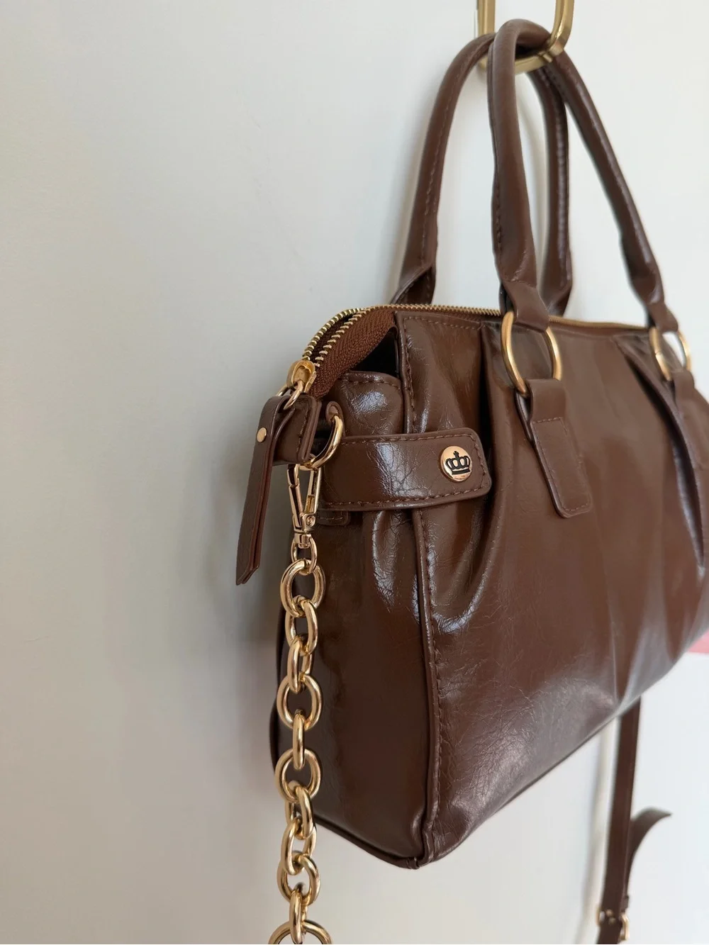 Juicy Couture Brown Satchel bag with Gold hardware